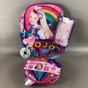 JoJo Siwa Pink and Purple Kids Backpack Set